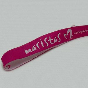 Pulseras de tela bordadas o tejidas personalizadas con mensajes