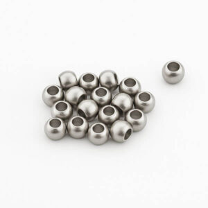 Cierres de pulseras de tela bolita metálica plateada