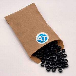 Cierres de pulseras de tela bolita negra