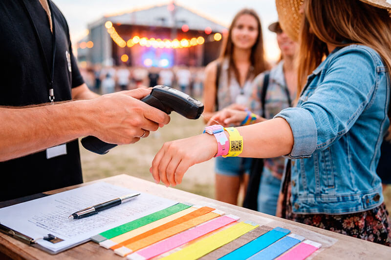 Pulseras identificativas para control de acceso a eventos